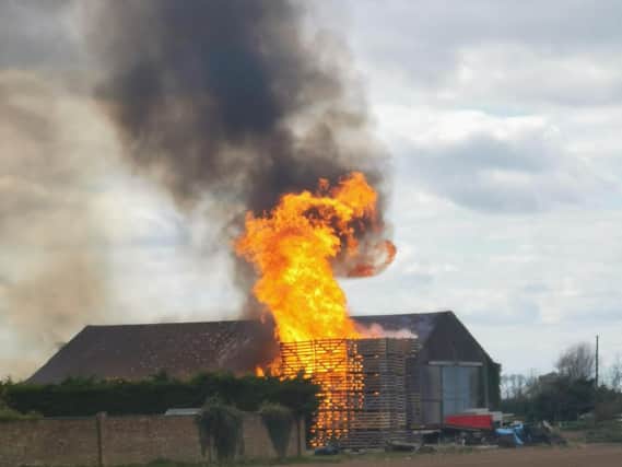 Kevin Patchett sent in this image of yesterday's fire