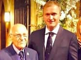 Coun Tony Turner with Caistor Mayor Jon Wright