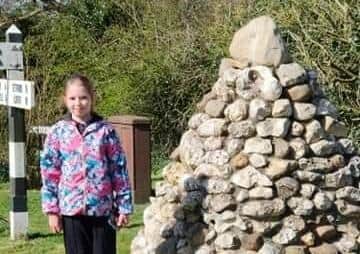 Roxii Emmerson completed her fundraising walk on March 27.