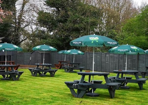 The refurbished outdoor area at The Jolly Scotchman in Sleaford. EMN-210417-170003001