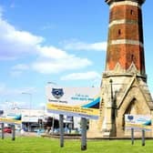 Impression of what signage around the Clock Tower in Skegness might have looked like. Photo: Barry Robinson.