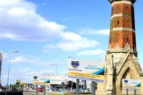 Impression of what signage around the Clock Tower in Skegness might have looked like. Photo: Barry Robinson.