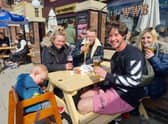 Cheers - these visitors from Chesterfield were delighted to be back in Skegness enjoying the sunshine.