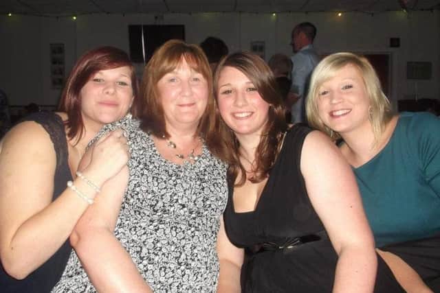 Shirley with her daughters , from left, Sarah, Alex and Kathryyn