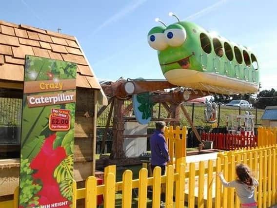 The Crazy Caterpillar ride at Fantasy Island has been suspended.
