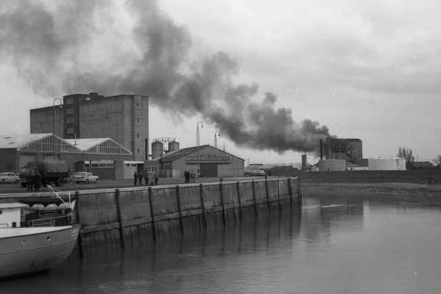 The view from the swing bridge in London Road.