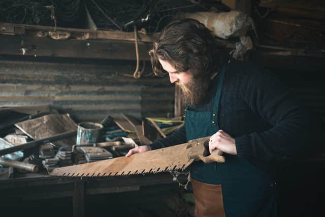 Rob Fawcett in his workshop. Picture: Rob Fawcett/Raw Home.