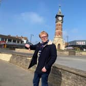 John Byford at the Clock Tower in Skegness.