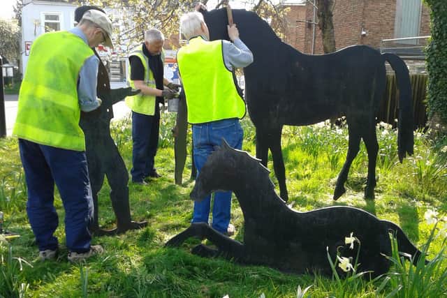 Sculptures are a reminder of days when Horncastle was home to the biggest horse fair in Europe