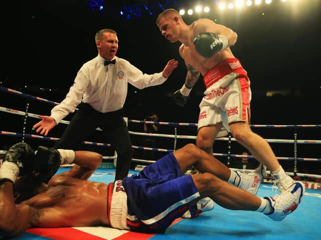 Callum Johnson defeats Wilbeforce Shihepo.