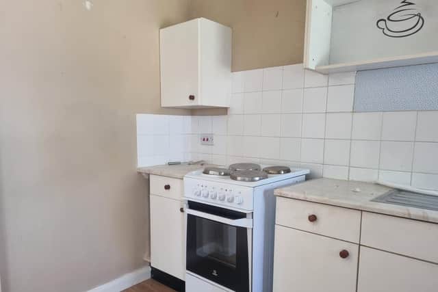 A new kitchen is being installed.
