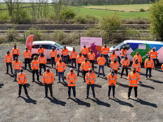 Lightspeed Broadband and Plancast team celebrating its full fibre roll out across ten towns in South Lincolnshire and West Norfolk.