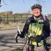 81-year-old Rev David Post out on his Wolds road ride