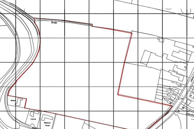 A plan of the proposed housing scheme