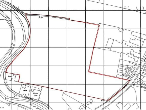 A plan of the proposed housing scheme