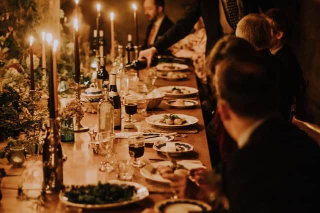 Candlelit Dinner by Louise Anna Spence. Highly Commended in the Champagne Taittinger Wedding Food Photographer category of Pink Lady® Food Photographer of the Year 2021