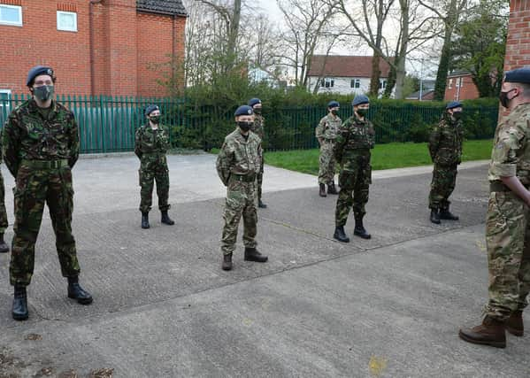 First night back on parade for A Flight at Sleaford Air Cadet Squadron. Photo: Stephen Hullott. EMN-210105-171927001