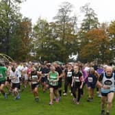 Spires and Steeples Challenge, runners and walkers at Metheringham Playing Field for the start of the 13-mile challenge. EMN-180503-090451002