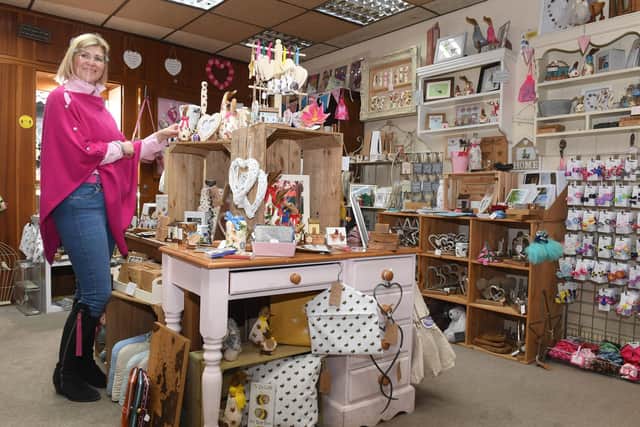 Beautifully Handmade Gift Shop, Bristol Arcade, Sleaford. Owner Lucinda Newton. EMN-210430-125725001