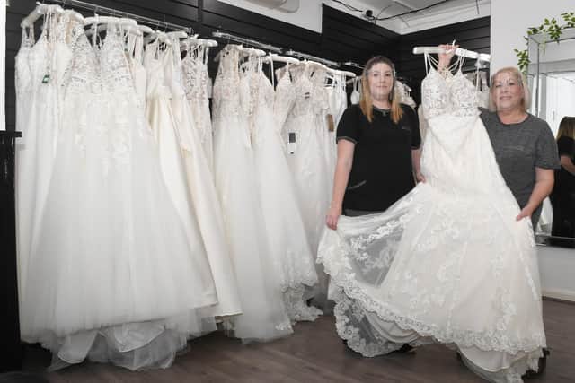 Uniquely You Bridal Boutique, business owners Rachael Coles and daughter Jasmine Catlin EMN-210305-101731001