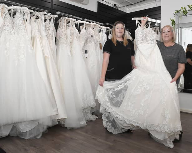 Uniquely You Bridal Boutique, business owners Rachael Coles and daughter Jasmine Catlin EMN-210305-101731001