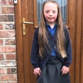 Elsie Linforth, 9, who is cutting her hair for the Little Princess Trust.