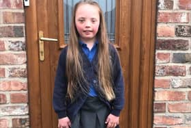 Elsie Linforth, 9, who is cutting her hair for the Little Princess Trust.
