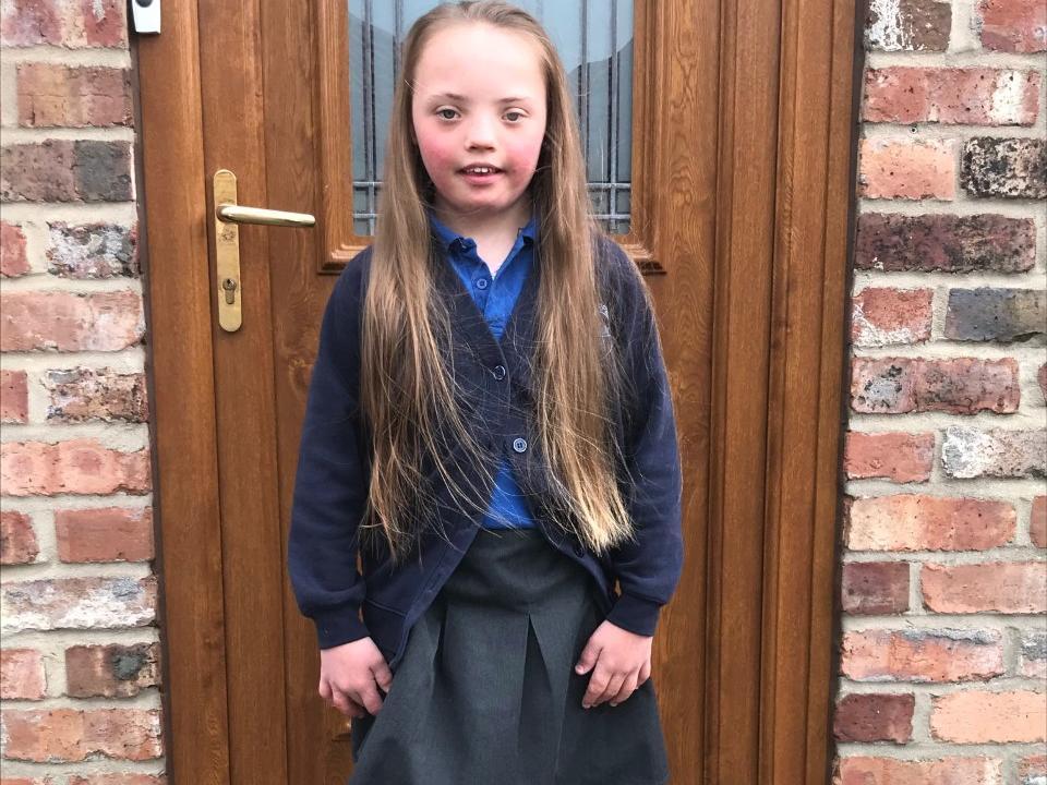 Elsie Linforth, 9, who is cutting her hair for the Little Princess Trust.