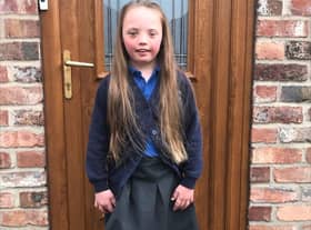 Elsie Linforth, 9, who is cutting her hair for the Little Princess Trust.