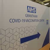 The usual welcome at the vaccination hub at the Meres Leisure Centre in Grantham. EMN-210430-183144001