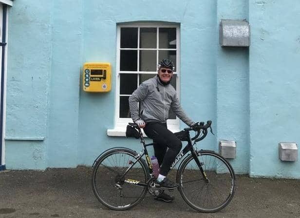 Andy Bagworth outside the Alford Masonic lodge