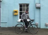 Andy Bagworth outside the Alford Masonic lodge