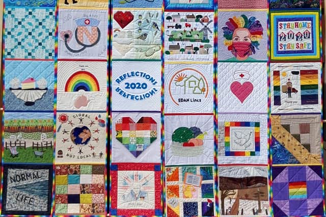 The rainbow quilt.