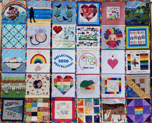 The rainbow quilt.