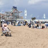May bank holiday weekend on Skegness beach. ANL-210405-134123001