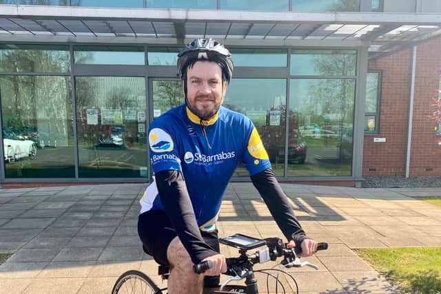 Sam Sleight plans to cycle 400 miles through May to raise funds for St Barnabus Hospice in Lincolnshire.