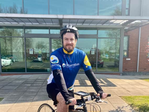 Sam Sleight plans to cycle 400 miles through May to raise funds for St Barnabus Hospice in Lincolnshire.