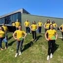 Aiming high - the team from Fairburn in Burgh le Marsh HQ who are taking part in the National Three Peaks Challenge.
