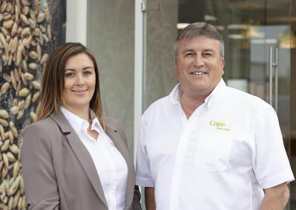 Gemma Clarke and Trevor Cope, of Cope Seeds & Grain, Sleaford.