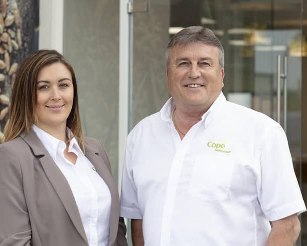 Gemma Clarke and Trevor Cope, of Cope Seeds & Grain, Sleaford.