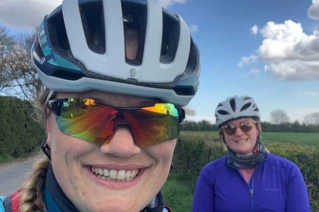 Tanya Warner with her friend, Steph White