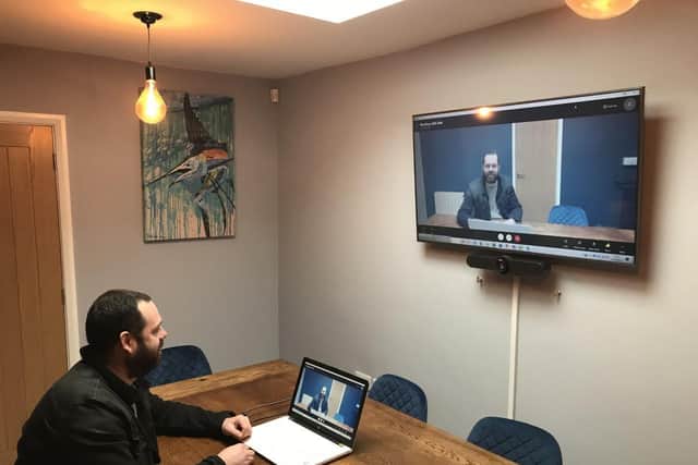 Luke Daniels, owner of Luke’s Barbershop, Urban Angels hairdressers, Urban Kitchen, Urban Gelato and now the Huddle Room, pictured.