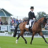 Burghley Horse Trials 2019.  Stilton rider Richard Skelt riding Credo III in the dressage. Photo: David Lowndes