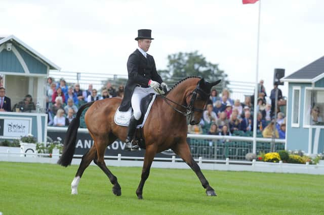 Burghley Horse Trials 2019.  Stilton rider Richard Skelt riding Credo III in the dressage. Photo: David Lowndes