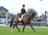 Burghley Horse Trials 2019.  Stilton rider Richard Skelt riding Credo III in the dressage. Photo: David Lowndes