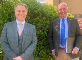 Newly elected councillor Peter Morris, right, with West Lindsey chief executive Ian Knowles