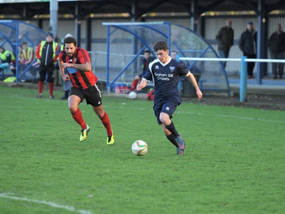 Jack Wightwick in action for Boston Town.