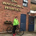 Duncan Shields, from Caythorpe, is preparing to cycle 250 miles in June to raise money for Maggie's Centre, supported by the Waggon and Horses pub.