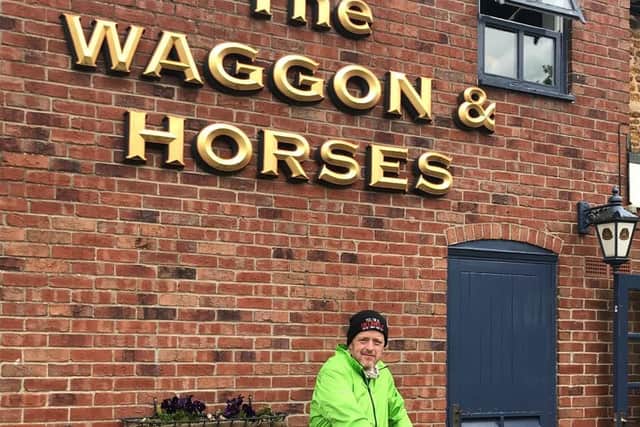 Duncan Shields, from Caythorpe, is preparing to cycle 250 miles in June to raise money for Maggie's Centre, supported by the Waggon and Horses pub.