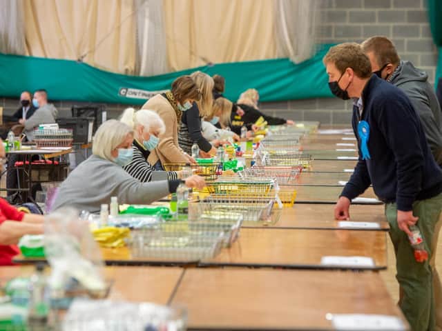 The election count gets underway at the Meridian Leisure Centre in Louth.